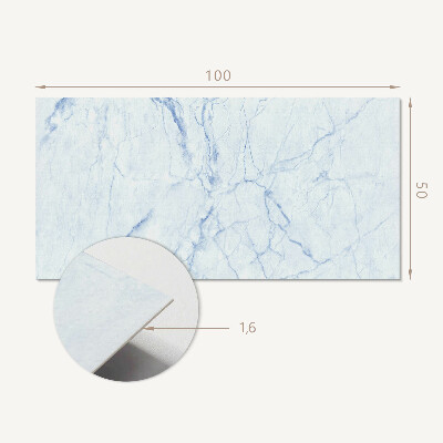 Rectangular wall panel Marble pattern with delicate veins