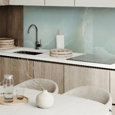 Rectangular wall panel Marble-inspired pattern