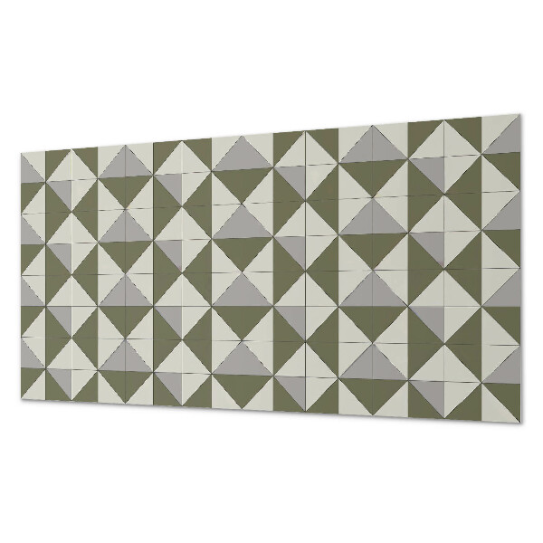 Rectangular bathroom wall panel Geometry of triangular shapes