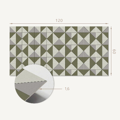 Rectangular bathroom wall panel Geometry of triangular shapes