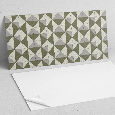 Rectangular bathroom wall panel Geometry of triangular shapes