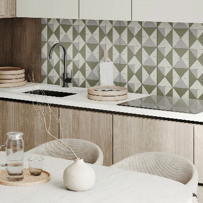 Rectangular bathroom wall panel Geometry of triangular shapes