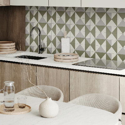 Rectangular bathroom wall panel Geometry of triangular shapes
