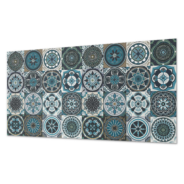 Rectangular wall panel Mosaic grids in color