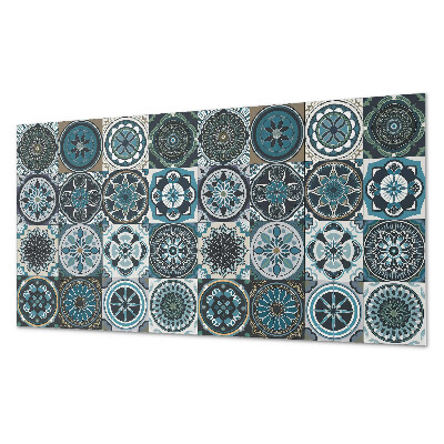 Rectangular wall panel Mosaic grids in color