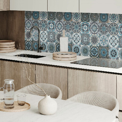 Rectangular wall panel Mosaic grids in color