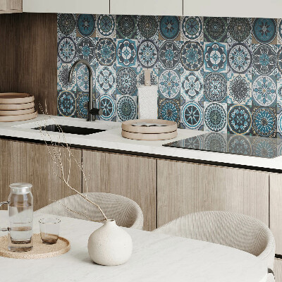 Rectangular wall panel Mosaic grids in color