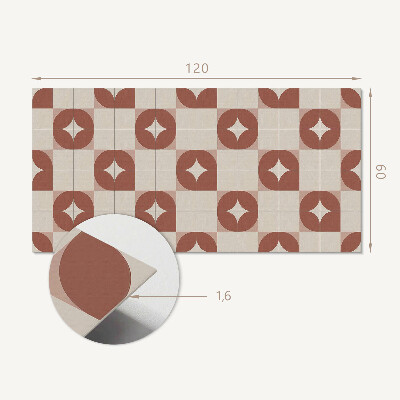 Rectangular decorative wall panel Geometric motif with circles