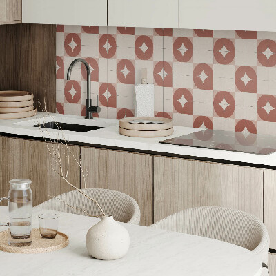 Rectangular decorative wall panel Geometric motif with circles