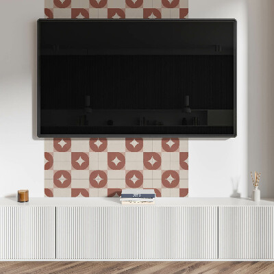 Rectangular decorative wall panel Geometric motif with circles
