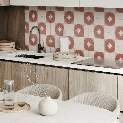 Rectangular decorative wall panel Geometric motif with circles