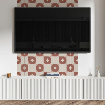 Rectangular decorative wall panel Geometric motif with circles