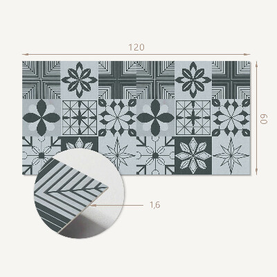 Rectangular wall panel Geometric mosaic style patterns