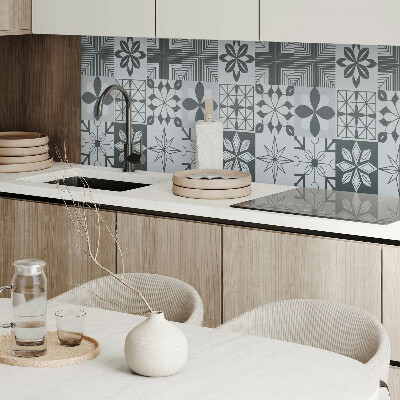 Rectangular wall panel Geometric mosaic style patterns