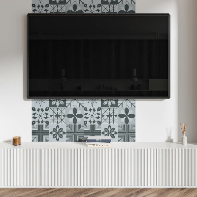 Rectangular wall panel Geometric mosaic style patterns