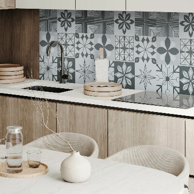 Rectangular wall panel Geometric mosaic style patterns