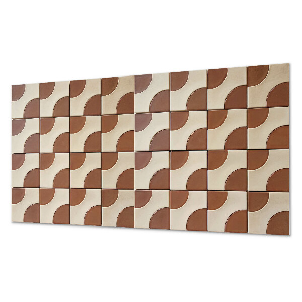 Rectangular bathroom wall panel A kaleidoscope of geometric shapes