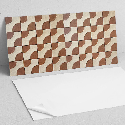 Rectangular bathroom wall panel A kaleidoscope of geometric shapes