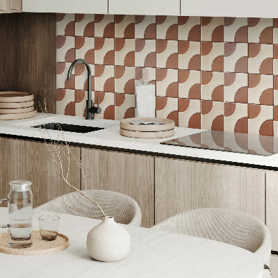 Rectangular bathroom wall panel A kaleidoscope of geometric shapes