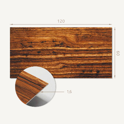 Rectangular wall panel Wood-inspired pattern