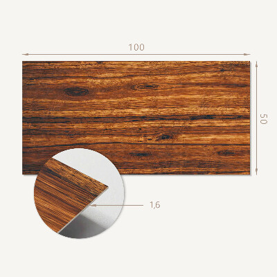 Rectangular bathroom wall panel Wood-inspired pattern