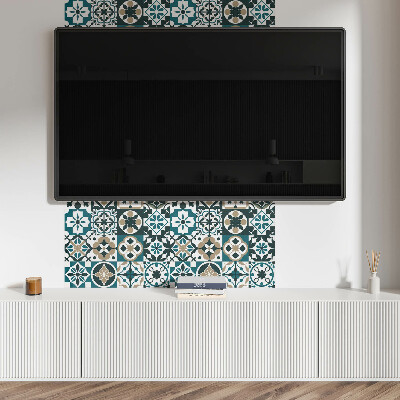 Rectangular wall panel Tiled patterns in a harmonious arrangement