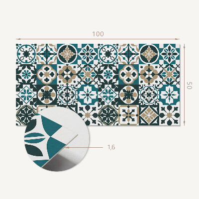Rectangular wall panel Tiled patterns in a harmonious arrangement