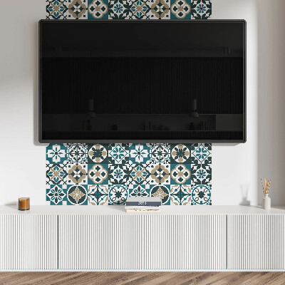 Rectangular wall panel Tiled patterns in a harmonious arrangement