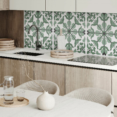 Rectangular bathroom wall panel Plant symmetry in a harmonious style