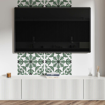 Rectangular bathroom wall panel Plant symmetry in a harmonious style