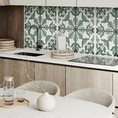 Rectangular bathroom wall panel Plant symmetry in a harmonious style