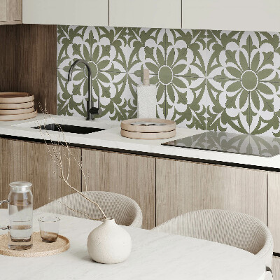 Rectangular wall panel Floral arrangement with leaves