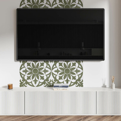 Rectangular wall panel Floral arrangement with leaves