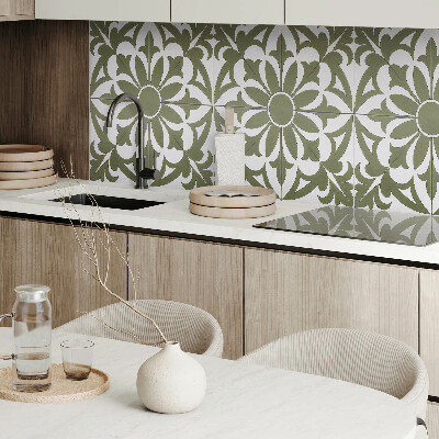 Rectangular wall panel Floral arrangement with leaves