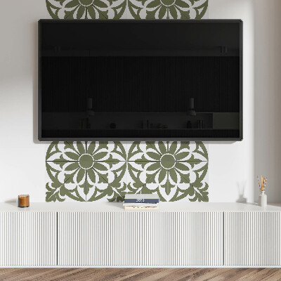 Rectangular wall panel Floral arrangement with leaves