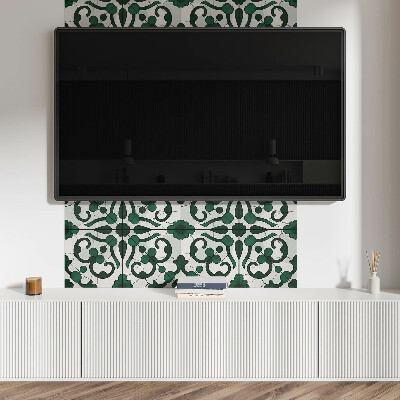 Rectangular bathroom wall panel Plant ornaments in a classic style