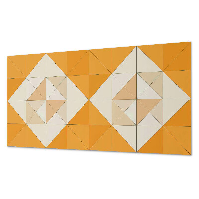Rectangular decorative wall panel A rhombus pattern in a geometric form