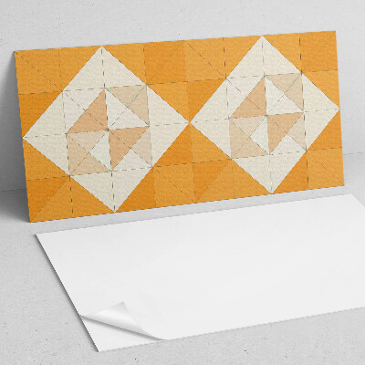 Rectangular decorative wall panel A rhombus pattern in a geometric form