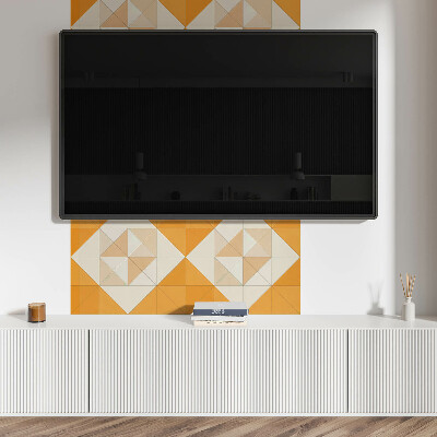 Rectangular decorative wall panel A rhombus pattern in a geometric form