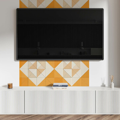 Rectangular decorative wall panel A rhombus pattern in a geometric form