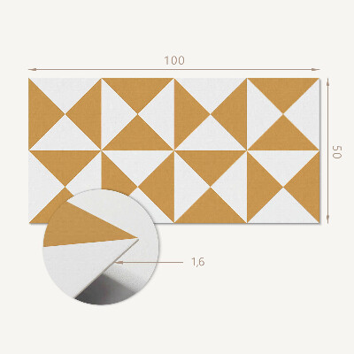 Rectangular wall panel Pattern of triangular shapes