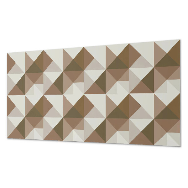Rectangular bathroom wall panel Triangular geometry in a modern style