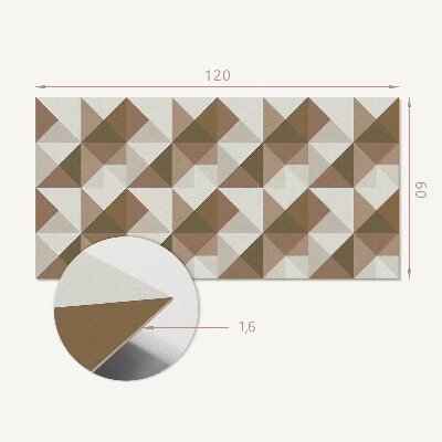 Rectangular bathroom wall panel Triangular geometry in a modern style