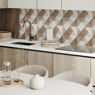 Rectangular bathroom wall panel Triangular geometry in a modern style