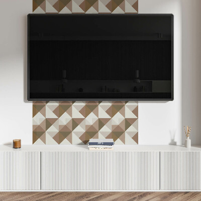 Rectangular bathroom wall panel Triangular geometry in a modern style