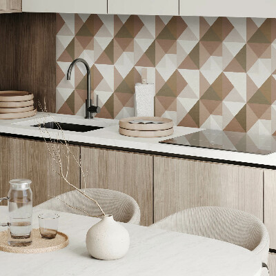 Rectangular bathroom wall panel Triangular geometry in a modern style