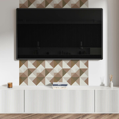 Rectangular bathroom wall panel Triangular geometry in a modern style