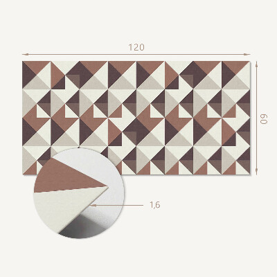 Rectangular wall panel Abstract triangles in a geometric style
