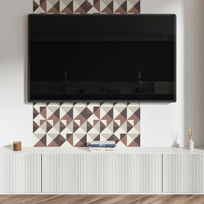 Rectangular wall panel Abstract triangles in a geometric style
