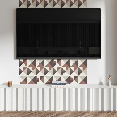 Rectangular wall panel Abstract triangles in a geometric style